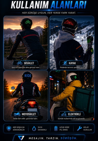 ŞARJLI MOTOSİKLET KASK EKRANI